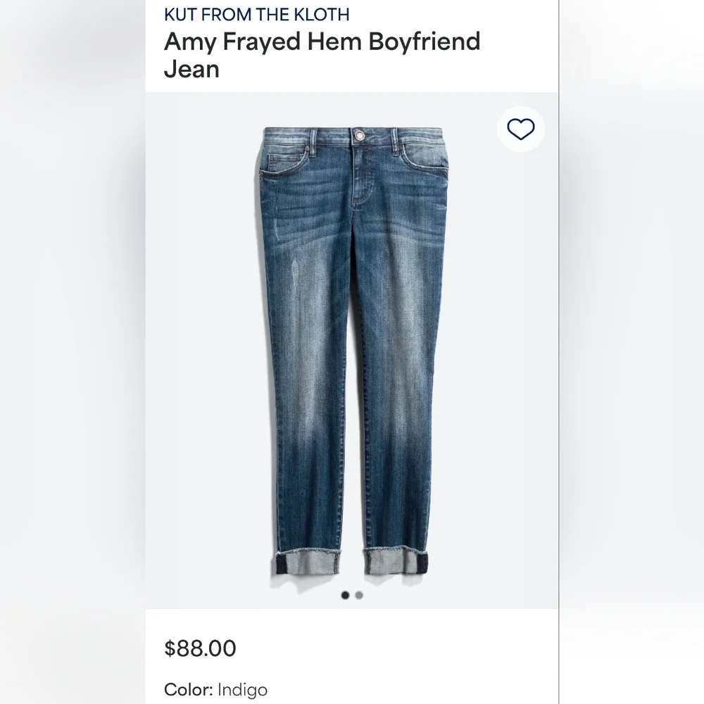 Kut from the Kloth Indigo Boyfriend Jeans - Picture 10 of 12